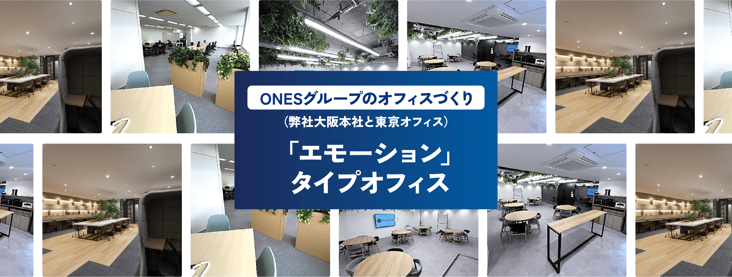 ONESグループのオフィスづくり(弊社大阪本社と東京オフィス)「エモーション」タイプオフィス